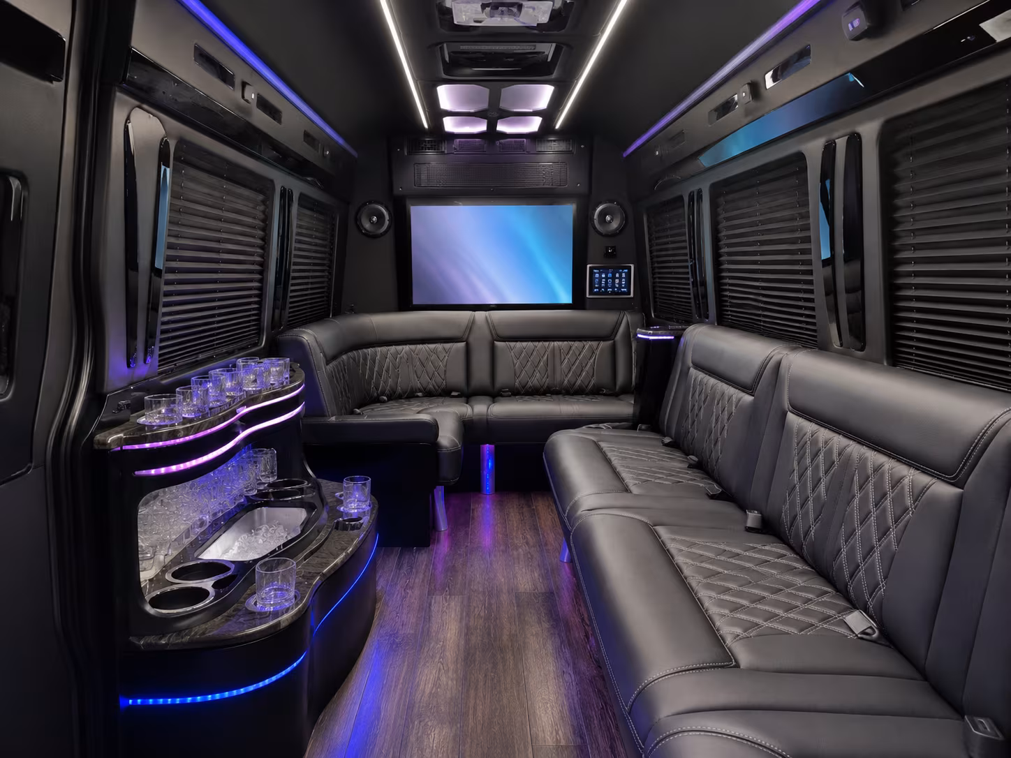 Nashville Corporate Transportation party bus interior