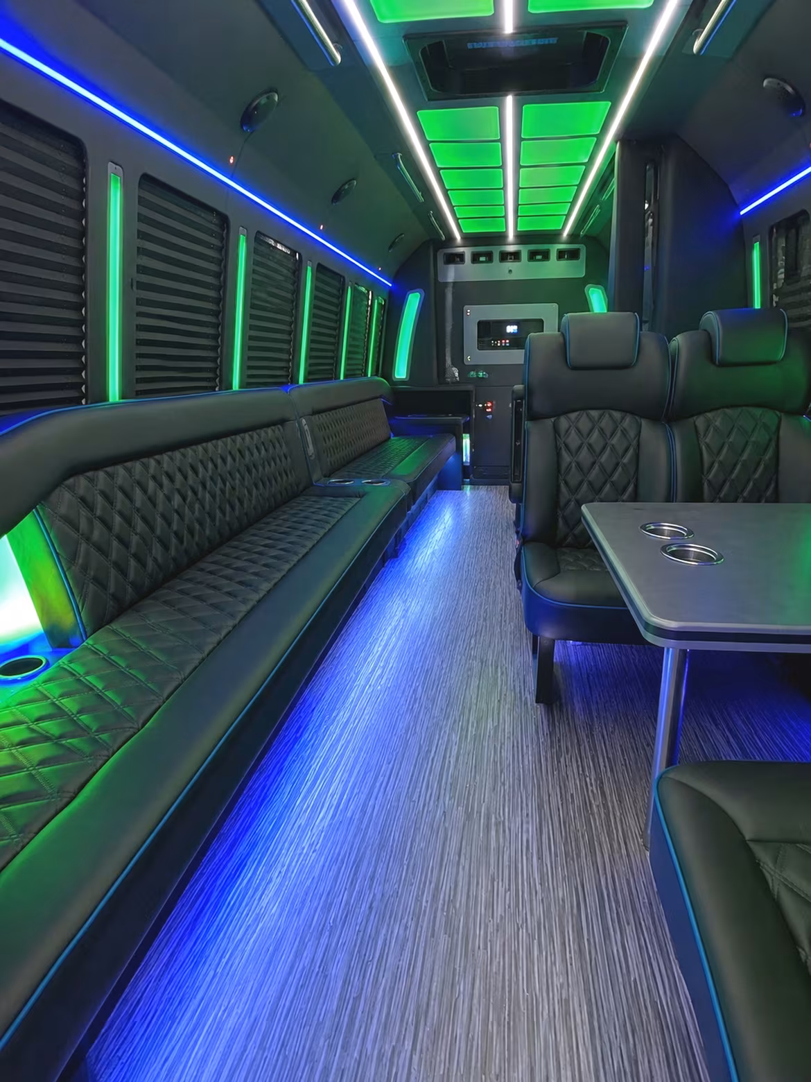 Nashville Sporting Event Transportation party bus interior
