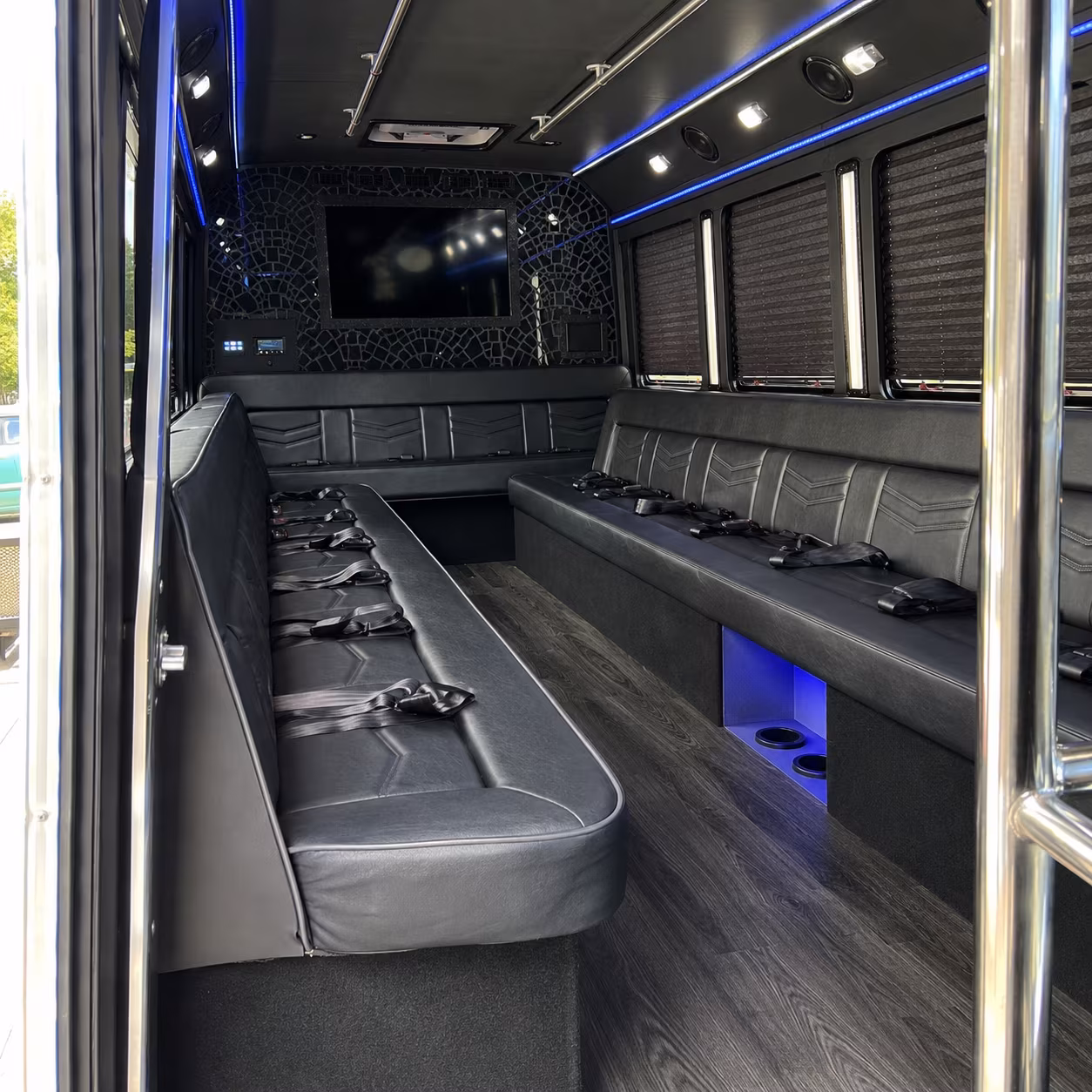 Nashville Wedding Transportation party bus exterior