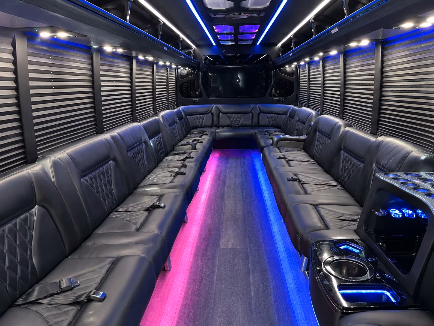 Nashville Wedding Transportation party bus interior