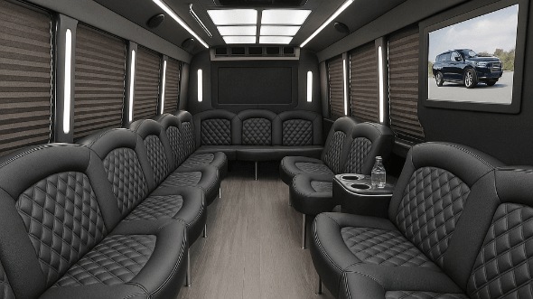 Interior of Charter Bus Company Murfreesboro's 20 Passenger Party Bus in Murfreesboro