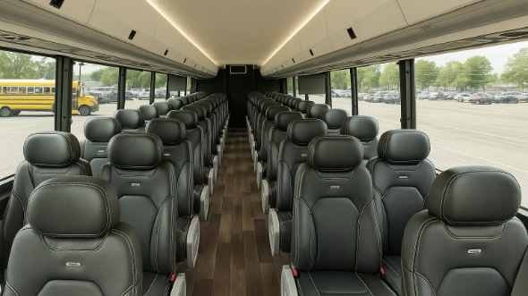 Interior of Charter Bus Company Nashville's 25 Passenger Mini Bus in Nashville