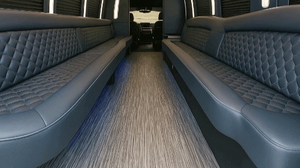 Interior of Charter Bus Company Franklin's 28 Passenger Party Bus in Franklin