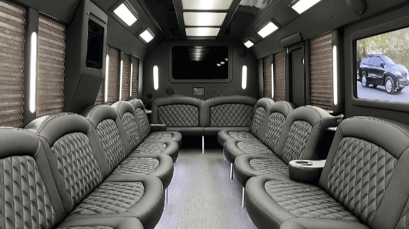 Interior of Charter Bus Company Smyrna's 28 Passenger Party Bus in Smyrna
