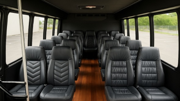 Interior of Charter Bus Company Nashville's 30 Passenger Minibus in Nashville