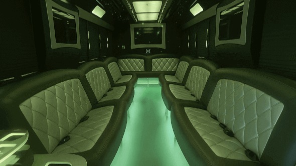 40 passenger party bus interior