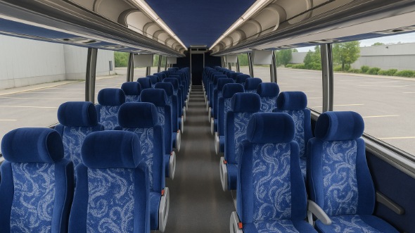 Interior of Charter Bus Company Nashville's 45 Passenger Charter Bus in Nashville