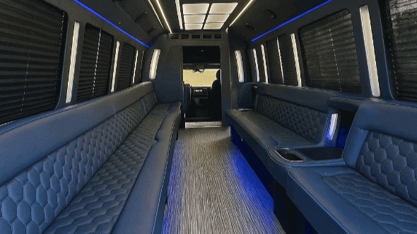 Interior of Charter Bus Company Bowling Green's 50 Passenger Party Bus in Bowling Green