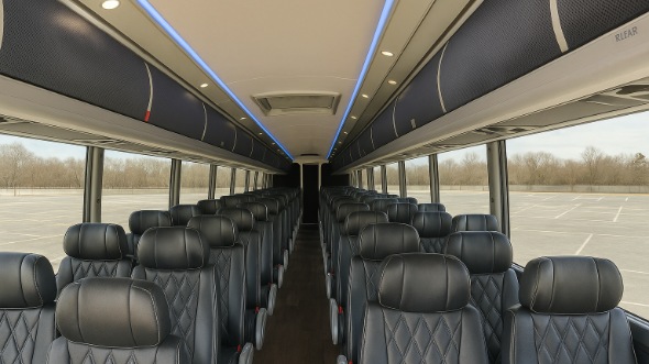 Interior of Charter Bus Company Nashville's 51 Passenger Charter Bus in Nashville