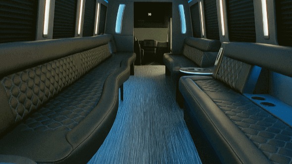 nashville 25 passenger party bus interior